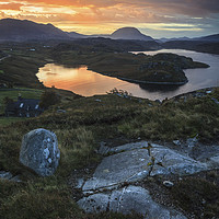 Buy canvas prints of Loch Inchard Sunrise by Andrew Ray