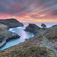 Buy canvas prints of Sunset at Boscastle by Andrew Ray