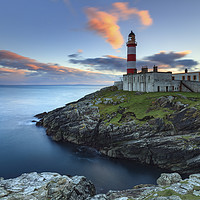 Buy canvas prints of Sunset at Eilean Glas Lighthouse (Scalpay by Andrew Ray