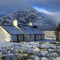 Buy canvas prints of Black Rock Cottage in the Snow by Andrew Ray