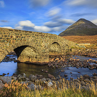 Buy canvas prints of Sligachan Bridge and the Red Cullins by Andrew Ray