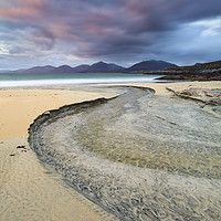 Buy canvas prints of Stream at Sunset (Luskentyre) by Andrew Ray