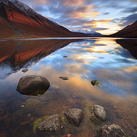 Buy canvas prints of Sunset Reflected in Loch Etive by Andrew Ray
