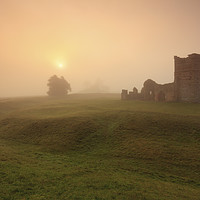 Buy canvas prints of Misty Sunrise (Knowlton Church)  by Andrew Ray