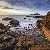 Buy canvas prints of Late Light at Godrevy by Andrew Ray