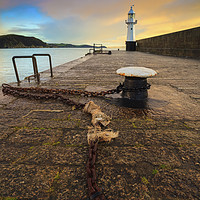 Buy canvas prints of Mevagissey Breakwater at Sunrise by Andrew Ray