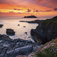 Buy canvas prints of Spring Flowers at Sunset (Godrevy) by Andrew Ray