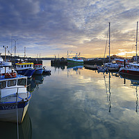 Buy canvas prints of Sunrise Reflections (Padstow) by Andrew Ray