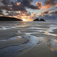 Buy canvas prints of Towards the Setting Sun (Holywell) by Andrew Ray