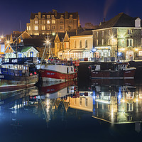 Buy canvas prints of Twilight Reflections (Padstow) by Andrew Ray