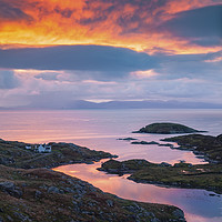 Buy canvas prints of Sunrise over Loch Ob Leasaid by Andrew Ray