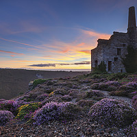 Buy canvas prints of Cornish Engine House at Sunset (Tywarnhayle) by Andrew Ray