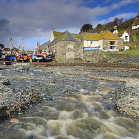Buy canvas prints of Stream view (Cadgwith) by Andrew Ray