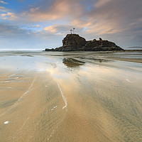 Buy canvas prints of Perranporth Beach at Christmas by Andrew Ray