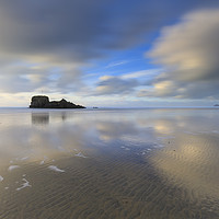 Buy canvas prints of Cloud reflections (Perranporth) by Andrew Ray