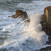 Buy canvas prints of Stormy evening at Botallack by Andrew Ray