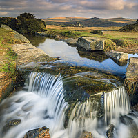 Buy canvas prints of Windy Post Waterfall (Dartmoor) by Andrew Ray