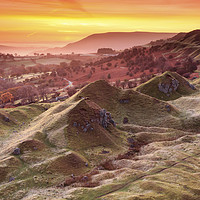 Buy canvas prints of Sunrise at the Llangattock Escarpment by Andrew Ray