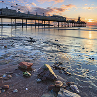 Buy canvas prints of Paignton Pier at sunrise by Andrew Ray