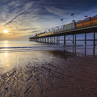 Buy canvas prints of The rising sun (Paignton Pier) by Andrew Ray