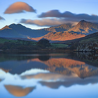 Buy canvas prints of Snowdon reflections (Llyn Mymbyr) by Andrew Ray