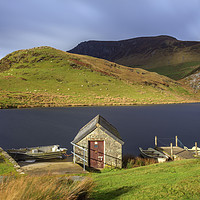 Buy canvas prints of Boat house (Llyn Dywarchen) by Andrew Ray