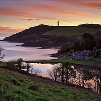 Buy canvas prints of Polridmouth Cove at sunset by Andrew Ray