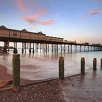 Buy canvas prints of Teignmouth Pier at sunset by Andrew Ray