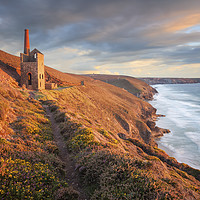 Buy canvas prints of Last light at Wheal Coates by Andrew Ray