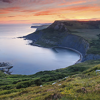 Buy canvas prints of Chapman's Pool at Sunset by Andrew Ray by Andrew Ray