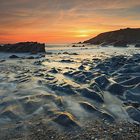 Buy canvas prints of Sunset at Dollar Cove (Gunwalloe) by Andrew Ray