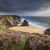 Buy canvas prints of Spring Evening at Bedruthan Steps by Andrew Ray