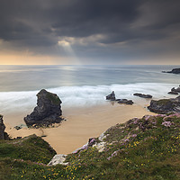 Buy canvas prints of Late Afternoon (Bedruthan Steps) by Andrew Ray