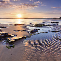 Buy canvas prints of First Light on Harlyn Bay Beach by Andrew Ray