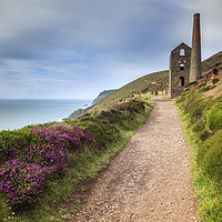 Buy canvas prints of Footpath to Towanroath Engine House (Wheal Coates) by Andrew Ray