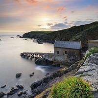 Buy canvas prints of Sunset over the old lifeboat station (Lizard) by Andrew Ray