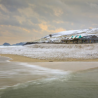 Buy canvas prints of Winters evening (Perranporth) by Andrew Ray