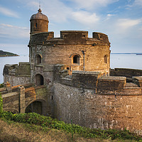 Buy canvas prints of Evening light on St Mawes Castle by Andrew Ray