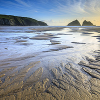 Buy canvas prints of Sand patterns on Holywell Beach by Andrew Ray