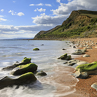 Buy canvas prints of Eype Mouth Beach by Andrew Ray