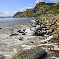Buy canvas prints of Rocky shore (Eype Mouth Beach by Andrew Ray