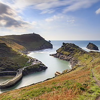 Buy canvas prints of Autumn above Boscastle Harbour by Andrew Ray