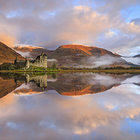 Buy canvas prints of Kilchurn Castle reflections by Andrew Ray