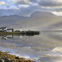 Buy canvas prints of Light shafts on Ben Nevis by Andrew Ray