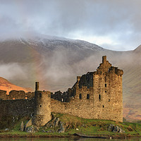 Buy canvas prints of Morning light on Kilchurn Castle by Andrew Ray