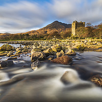 Buy canvas prints of Moy Castle (Loch Buie) by Andrew Ray