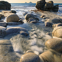 Buy canvas prints of Stream at Porth Nanven by Andrew Ray