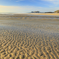 Buy canvas prints of Sand patterns on Gwithian Beach by Andrew Ray