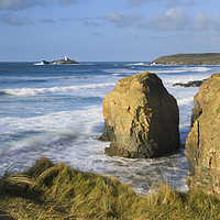 Buy canvas prints of Sea stack (Gwithian Towans) by Andrew Ray