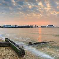 Buy canvas prints of Morning at Clacton-one-Sea by Andrew Ray